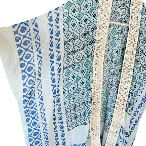 Janis And John Boho Kimono Swim Cover Beach Sheer Tassel Lace O/S Fairy Goddess - Picture 5 of 13